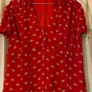 eShakti Swan Blouse with bow
